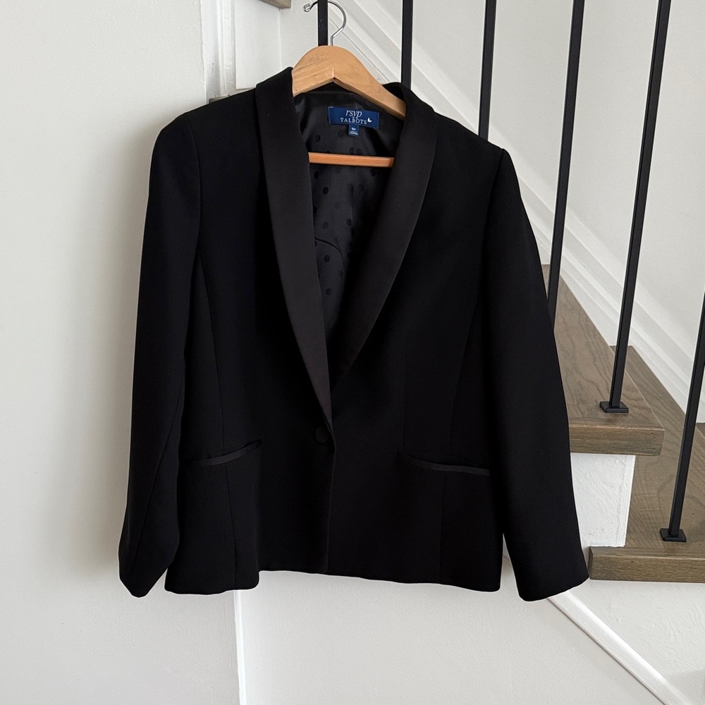 Black Blazer with Satin Lapel